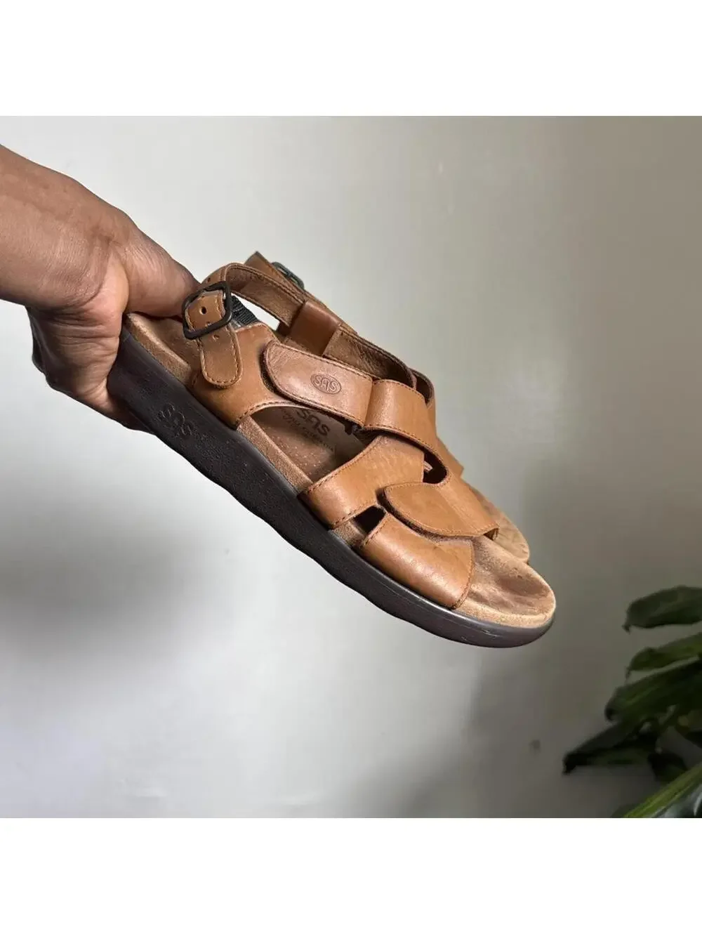 Vintage SAS Tripad Comfort Leather chunky Sandals - women’s US‎ 8.5